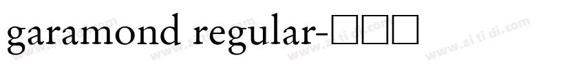 garamond regular字体转换